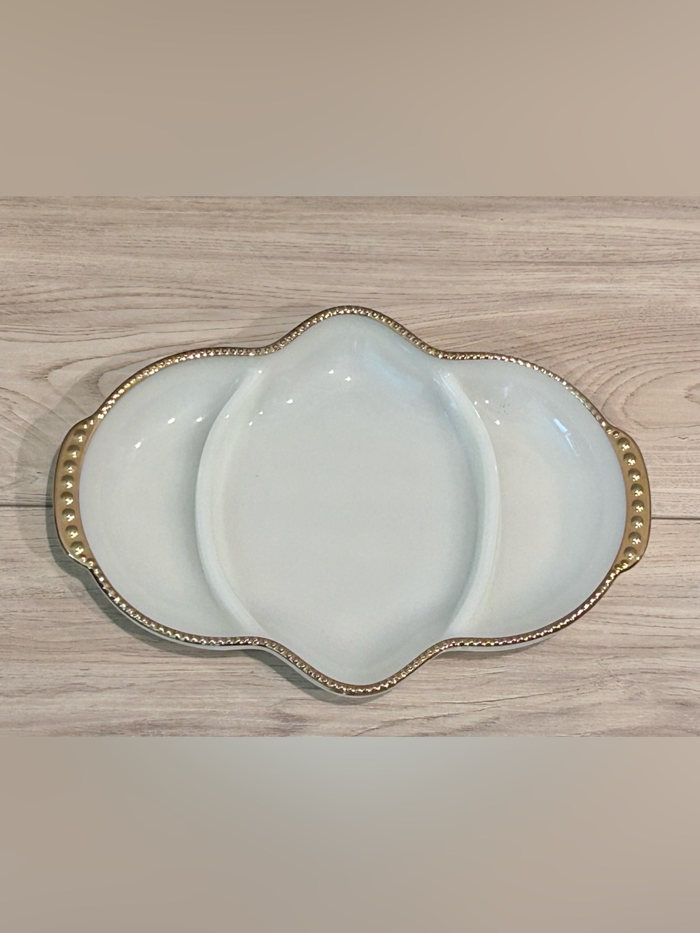 Vintage Anchor  Hocking Fire King Relish Plate